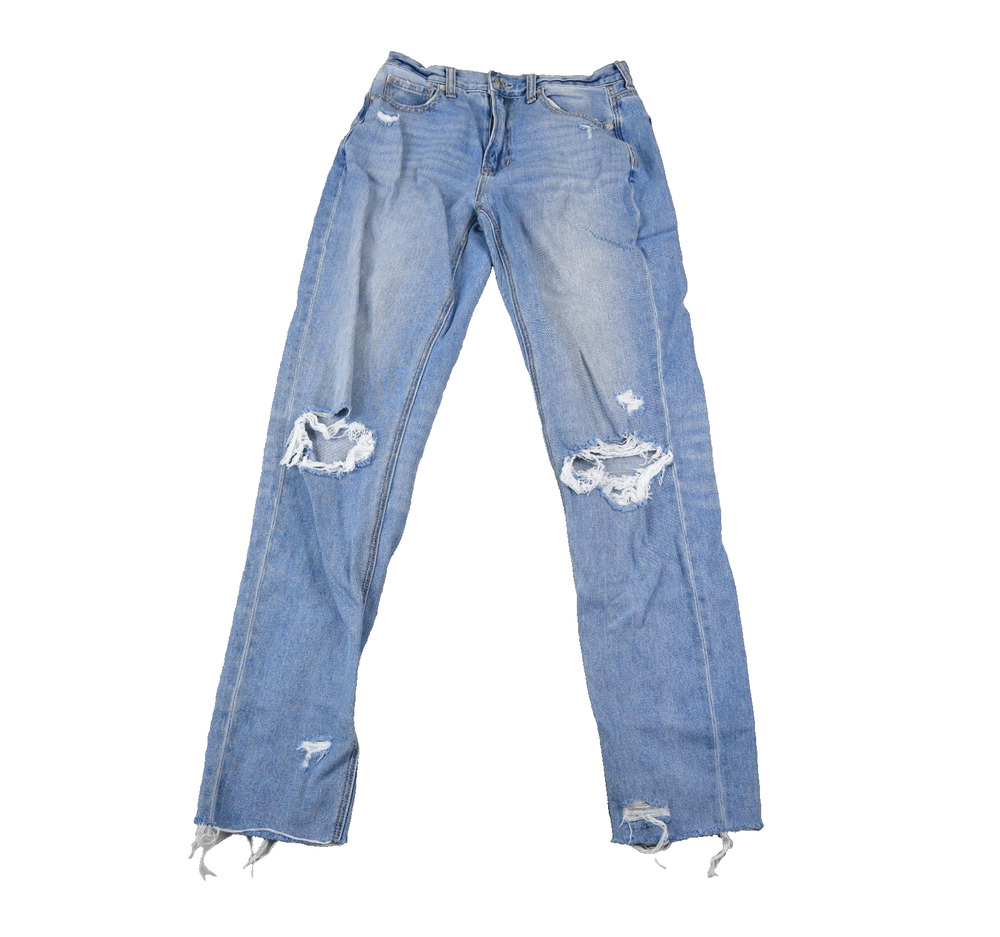 American Eagle Jeans Womens 2 X-Long (25x30) Mom Jean Distressed